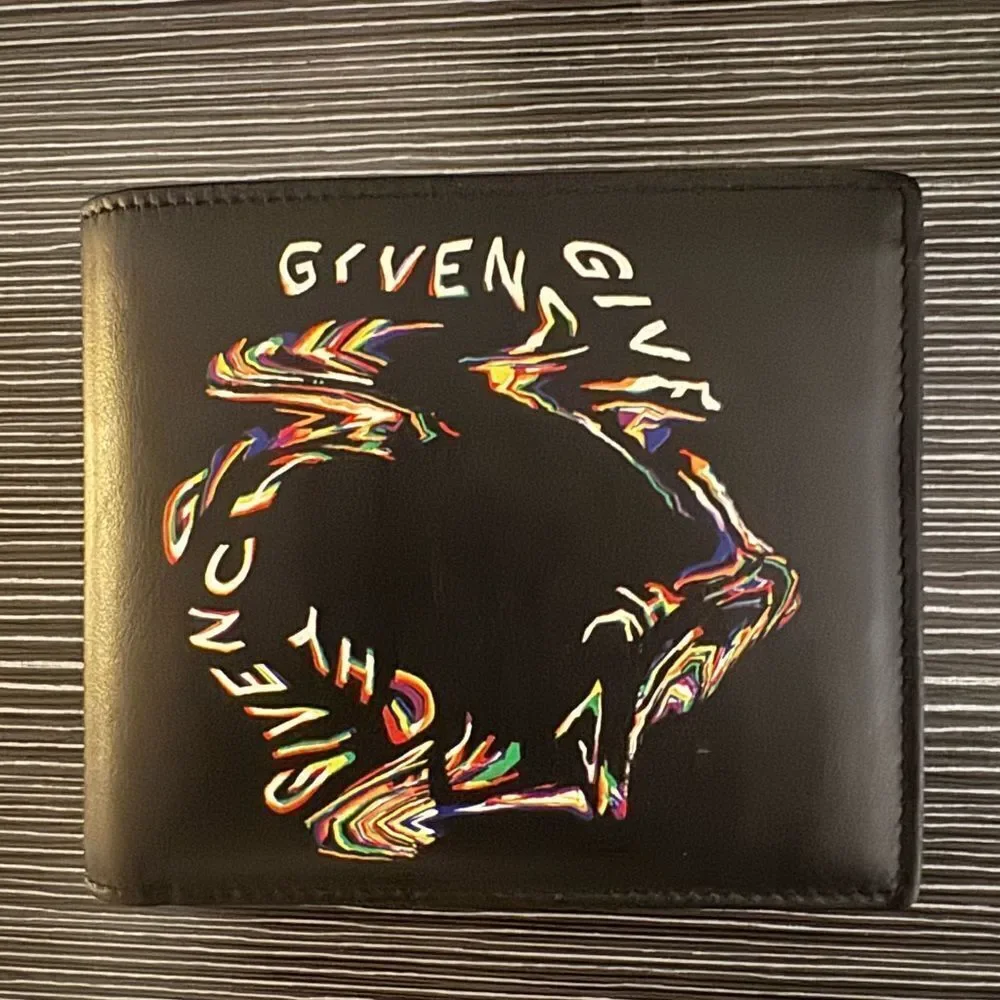 Givenchy Black Glitch Billfold Wallet